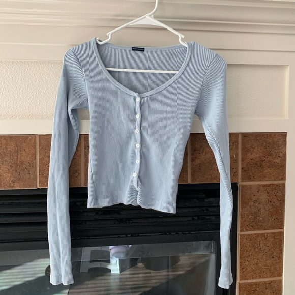 Brandy Melville | Tops | Brandy Melville Zelly Ribbed Long Sleeve Top |  Poshmark